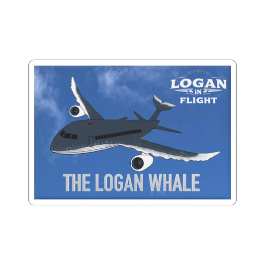 The Logan Whale Sticker - Logan in Flight