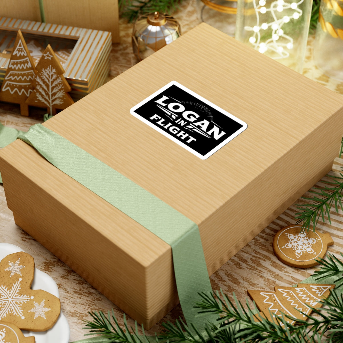 Logan in Flight Sticker