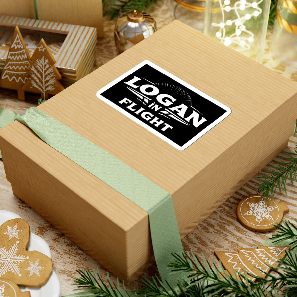 Logan in Flight Sticker