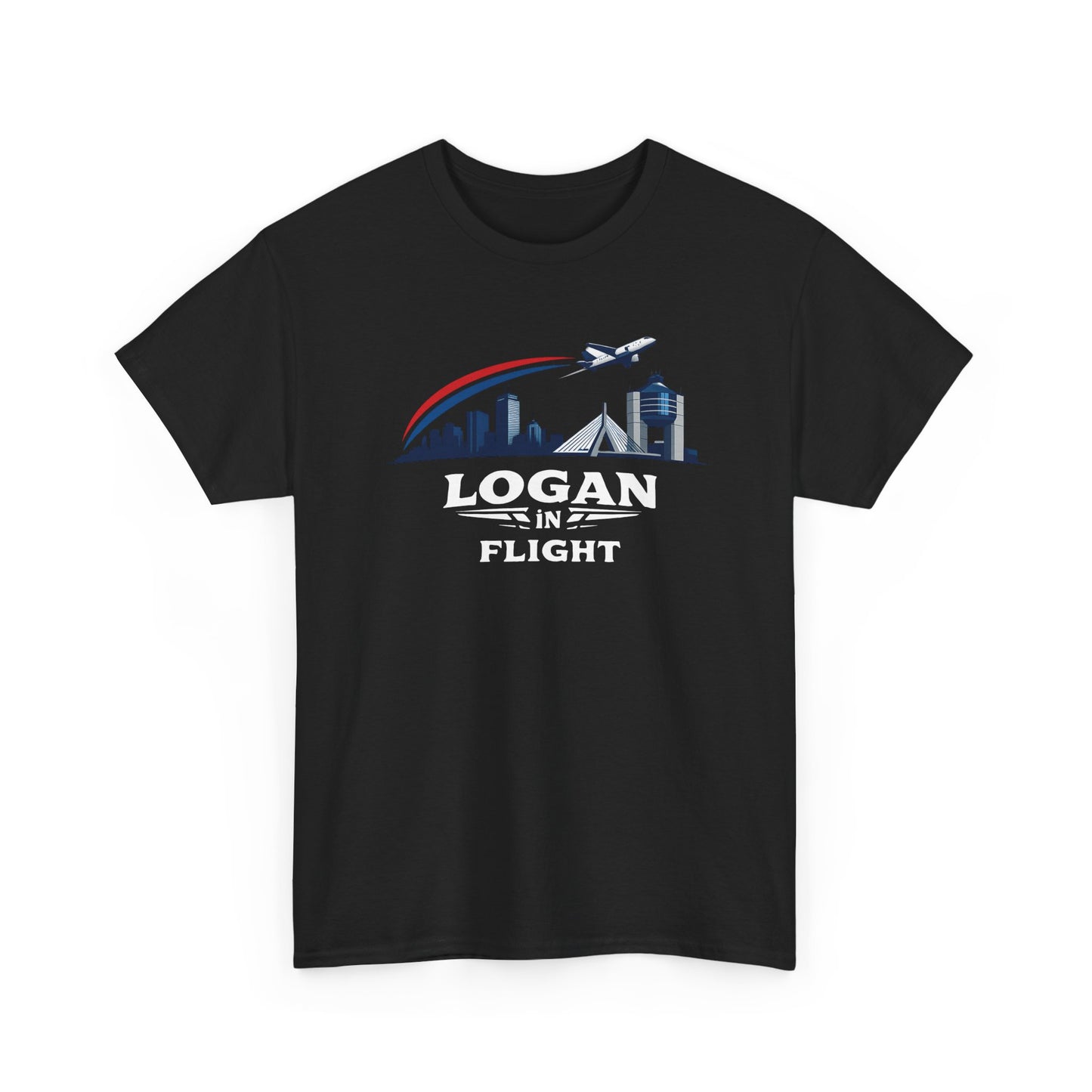 Logan in Flight - T-Shirt - Boston Logan