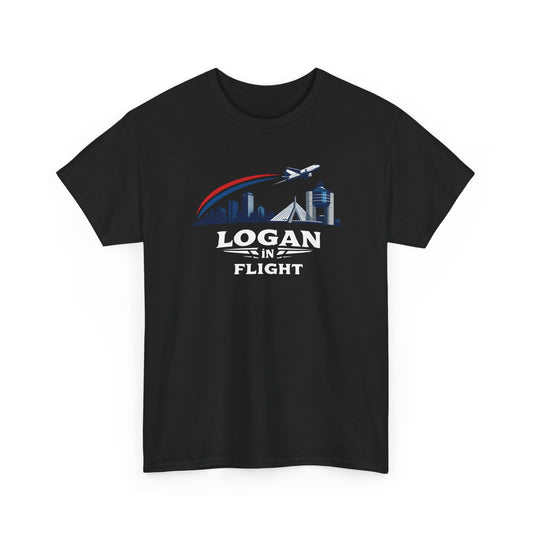 Logan in Flight - T-Shirt - Boston Logan