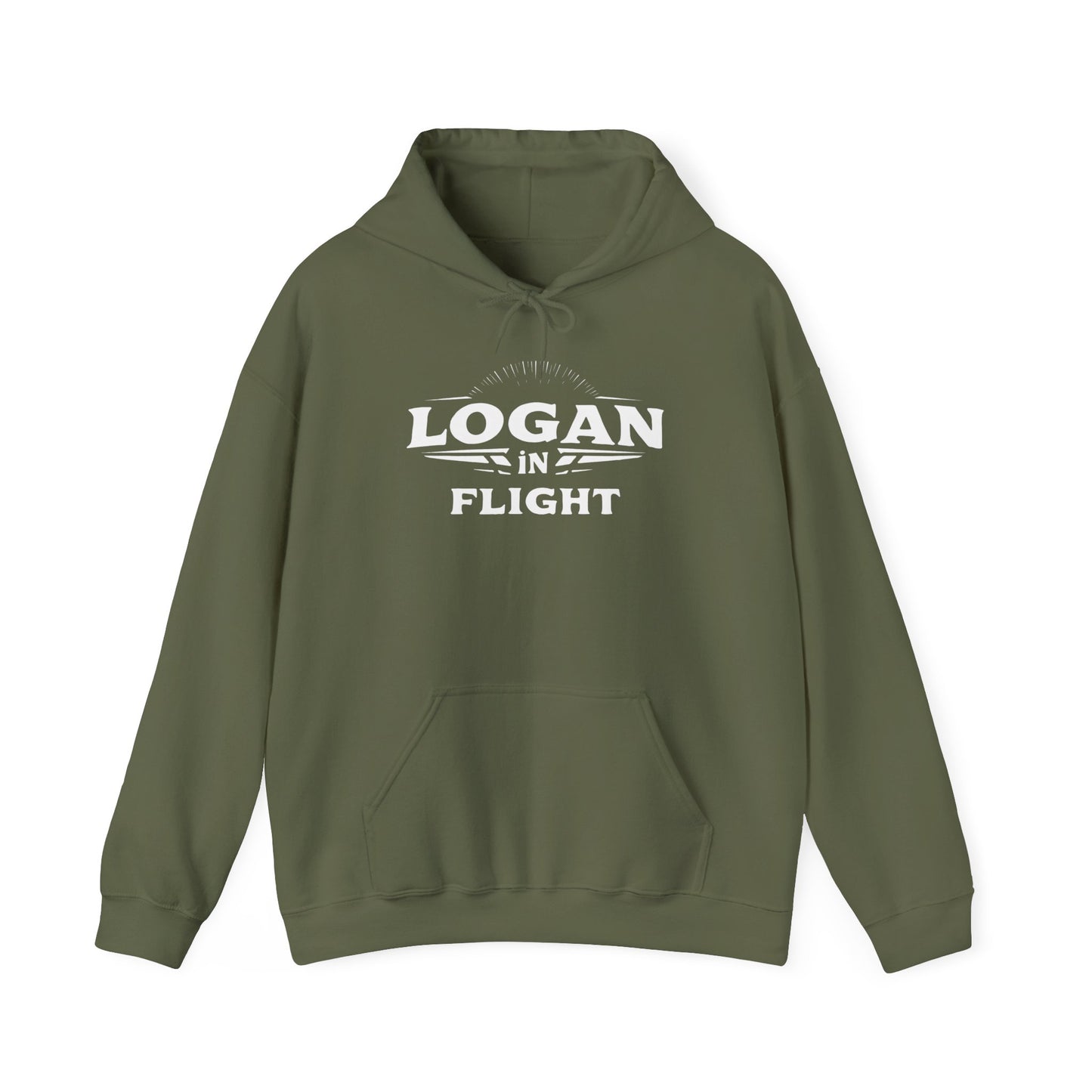 Hooded Sweatshirt - Logan in Flight